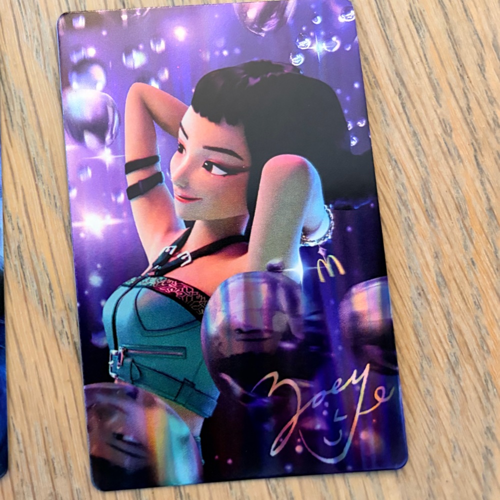 Zoey 2026 McDonald's K Pop Demon Hunters 'The Huntrx Meal' trading card
